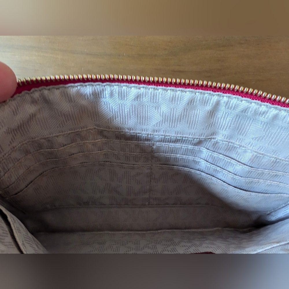 Michael Kors Jet Set Python Embossed Red/ Black L… - image 5